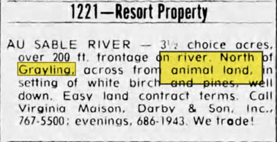 Animal Land - Sep 1973 For Sale (newer photo)
